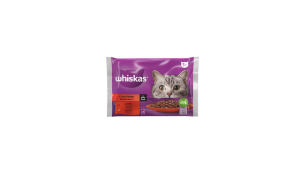 Whiskas Meat Selection Variety Pack Pouches 4x340g