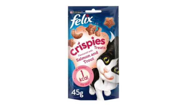 Felix Crispies Salmon And Trout Treats 45g