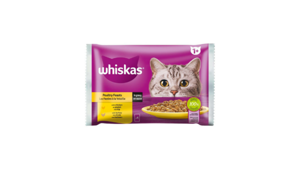 Whiskas Poultry Selection Variety Pack Pouches 4x340g
